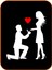 Kalpli Teklif Sevgili Oto Sticker 18X15 cm Beyaz 1