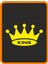 King - Kral Oto Sticker Motor Sticker 20X12 cm Sarı 1