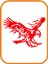 Kartal Oto Sticker Büyük Boy 30X22 cm Kırmızı 1