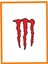Monster Pençe Izi Oto Sticker Motor Sticker 15X10 cm Kırmızı 1