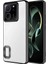 Caseworld Xiaomi Mi 13T Pro Kapak Yanları Renkli Lens Korumalı Logo Gösteren Şeffaf Luxury Silikon Kılıf - Siyah 1