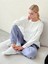 Kadın Uzun Kollu Bisiklet Yaka Basic Oversize T-Shirt 1