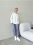 Kadın Uzun Kollu Bisiklet Yaka Basic Oversize T-Shirt 3