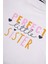 Kız Çocuk Ekru Renkli Perfect Sister Baskılı Taytlı Takım 4