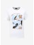Bisiklet Yaka Baskılı Beyaz Kadın T-Shirt F4SL-TST0350 1