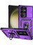 Samsung Galaxy S24 Ultra Için Halka Ayaklı ve Kayar Kamera Kapaklı Telefon Kılıf - Mor (Yurt Dışından) 1