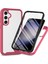 Samsung Galaxy S24 Için Yerleşik Ekran 360 Tam Koruma Telefon Kılıfı - Pembe (Yurt Dışından) 1