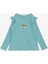 Kız Çocuk Uzun Kollu Tişört Mutlu Ayıcık Aksesuarlı Omzu Fırfırlı 2-6 Yaş, Su Yeşili 1