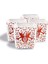 Dekoratif Buzlu Cam Mumluk Karen Kuşlar Desen 8x8 cm (4 Adet) 4