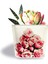 Dekoratif Buzlu Cam Mumluk Pembe Güller Desen 8x8 cm (4 Adet) 2