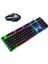 PL-357 Oyuncu Rainbow/usb/rgb Işıklı Klavye Mouse Türkçe Q 2