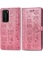 Huawei P40 Pro Flip Kapak Için Kılıf Kısa Kayış Deri Kılıf Darbeye (Yurt Dışından) 1