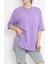 Büyük Beden Duble Kol T-Shirt Lila - 15788.253. 5