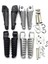 Siyah 1 Takım Tarzı Kawasaki ZX6R ZX636 ZX9R ZX10R ZX14 Zx-14 Z750 Z1000 ZZR1200 GTR1400 ZZR1400 ER6N Motosiklet Ön Arka Footrests Ayak Mandalları (Yurt Dışından) 3