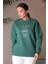 Uzun Kollu Yeşil Kadın Sweatshirt 0850-2K4 2