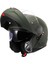 Strobe 2 Mat Yeşil Çene Açılır Kask 4
