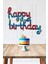 Happy Birthday El Yazısı Imza Folyo Balon Gökkuşağı Deniz Kızı Tema Balon 2