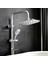 Robot Tepe Duş Seti Takımı Shower Yağmurlama Kare Banyo Masaj Duş Başlığı Sistemi Krom 4