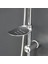 Robot Tepe Duş Seti Takımı Shower Yağmurlama Kare Banyo Masaj Duş Başlığı Sistemi Krom 5