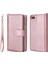 Iphone 8 Plus Için / 7 Artı / 6s Plus / 6 Plus Kt Çok Fonksiyonlu Seri-4 Çıkarılabilir 2-1 Arada Tpu + Fermuar Cüzdan Stand Deri Taşınabilir Kapak - Altın Gül (Yurt Dışından) 2