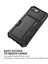 Iphone 8 Için Kickstand Ile Pu Derili Kaplamalı Hibrit Cep Telefonu Kılıf Aksesuar / 7 / 6s / 6 / Se (2020) / Se (2022) 4.7 Inç - Siyah (Yurt Dışından) 4