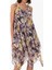 Askılı Vual Afrodit Midi Boy Yazlık Elbise Batik Mor 6207 3