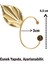 Kadın Altın Renk Lak Kaplama Taşlı Yaprak Stilizesi Sağ Kulak Earcuff & Kıkırdak Küpe 5