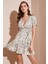 Desenli Kruvaze Yaka Regular Fit Elbise Kadın Elbise 5865723 1