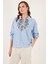 Pamuklu Regular Fit Nakış Işlemeli Bluz Kadın Bluz 611BZ0181 5