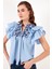 Pamuklu Regular Fit Nakış Işlemeli Bluz Kadın Bluz 611BZ0253 3