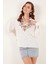 Pamuklu Regular Fit Nakış Işlemeli Bluz Kadın Bluz 611BZ0181 2