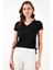 Slim Fit V Yaka Yanları Büzülebilir Bluz Kadın Bluz 5864011 3