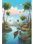 Renkli Baskılı Sayılarla Boyama Hobi Seti (Çerçeveli-Büyük Boy) 80X100 Cm: Ada ve Tatil 2 1
