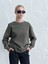 Haki Kadın Oversize Sweatshirt 3