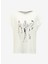 Kayık Yaka Baskılı Kırık Beyaz Kadın T-Shirt FC4SL-TST0280 1