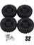 4pcs 96MM 1.9 Inç Kauçuk Tekerlek Kırmızı Lastik Kilitlenmesi 1/10 Rc Paletli Araba Eksenel SCX10 Hsp Redcat Traxxas, Siyah (Yurt Dışından) 7