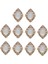 Yuvarlak Bling Kristal Inci Sırt Düğmeleri Süsleme Craft 30X25MM (Yurt Dışından) 2