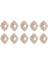 Yuvarlak Bling Kristal Inci Sırt Düğmeleri Süsleme Craft 30X25MM (Yurt Dışından) 2