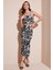 Slim Fit Ip Askılı Yırtmaçlı Midi Alt-Üst Takım Bayan Takım 5865726 2
