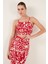 Slim Fit Ip Askılı Yırtmaçlı Midi Alt-Üst Takım Bayan Takım 5865726 4