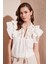 Pamuklu Regular Fit Nakış Işlemeli Bluz Bayan Bluz 611BZ0253 2