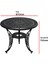 Alüminyum Döküm Bahçe Balkon Oturma Grubu 5 Parça 4 Sandalye + 1 Masa Siyah 3