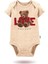 3'lü Organik"love " Baskılı Kısa Kollu Bebek Body Zıbınkısabej-Ekru-Güneş9-30 3