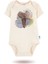 3'lü Organik"fil " Baskılı Kısa Kollu Bebek Body ZIBINKISABEJ-EKRU-GÜNEŞ444-496 2