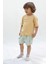 Kargo Cepli Çocuk Şort Yeşil Organik Pamuk 1