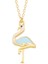 925 Ayar Gümüş Gold Flamingo Kadın Kolye 3