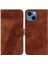 Iphone 13 Için Pu Deri Cüzdan Kabartmalı Desen Kart Yuvası Flip Telefon Kılıfı (Yurt Dışından) 1