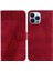 Iphone 15 Için Telefon Kılıfı Pro Max Pu Deri Kabartmalı Desen Flip Folio (Yurt Dışından) 1