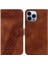 Iphone 15 Için Telefon Kılıfı Pro Max Pu Deri Kabartmalı Desen Flip Folio (Yurt Dışından) 1