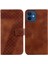 Telefon Kılıfı Için iphone 12 Mini Flip Folio Kapak Cüzdan Kabartmalı Desen Pu (Yurt Dışından) 1